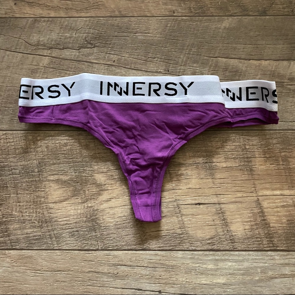 Purple Cotton Thong